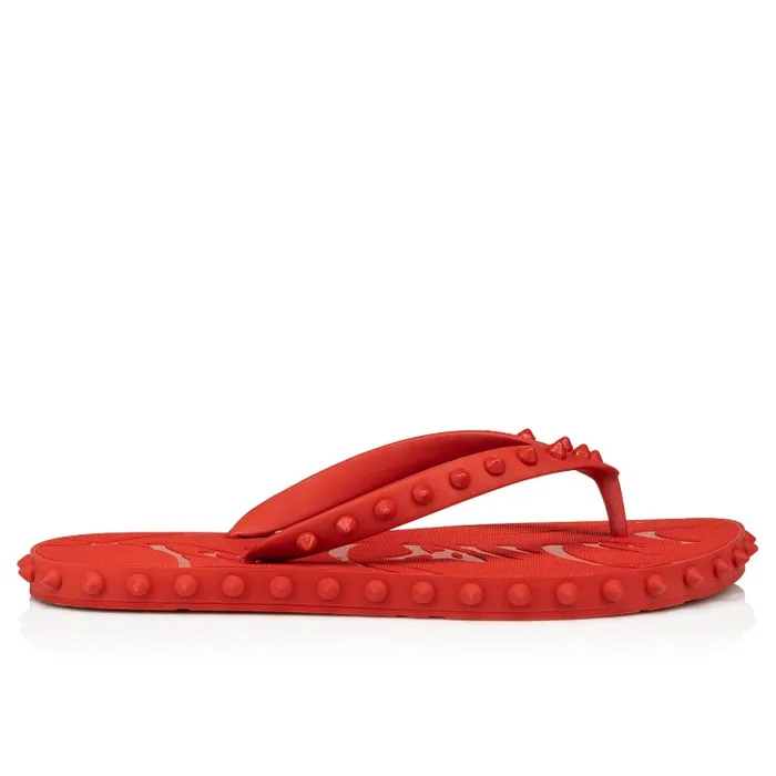 Women Super Loubi Flip Flipflops 8211 Rubber 8211 Loubi Christian Louboutin Flats and Loafers