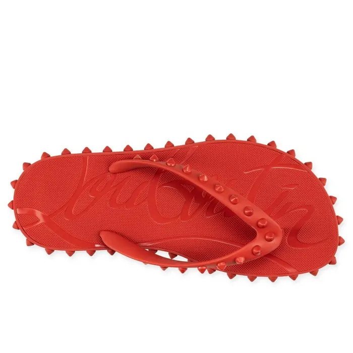 Women Super Loubi Flip Flipflops 8211 Rubber 8211 Loubi Christian Louboutin Flats and Loafers
