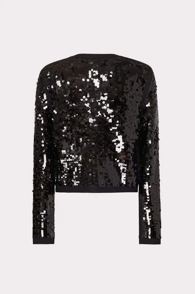 Women Sweaters and Knits Milly Iman Sequin Knit Cardigan Black Women Sweaters and Knits Milly Iman Sequin Knit Cardigan Black