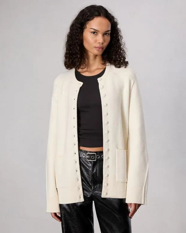 Women Sweaters and Sweatshirts Rag and Bone Bridget Lady Cardigan Ivory