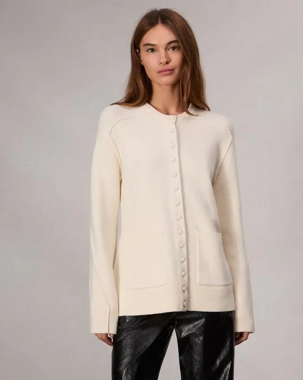 Women Sweaters and Sweatshirts Rag and Bone Bridget Lady Cardigan Ivory