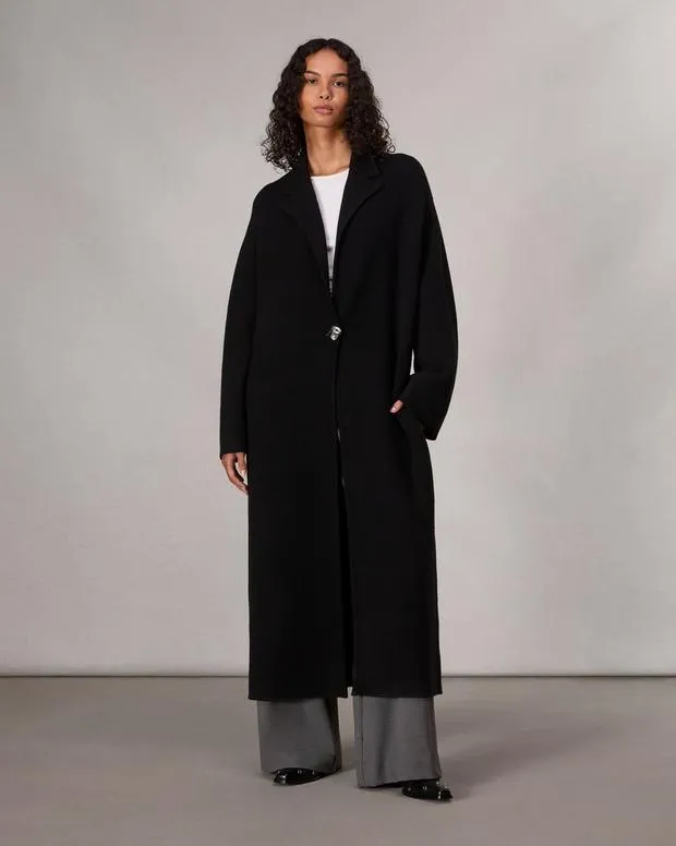 Women Sweaters and Sweatshirts Rag and Bone Bridget Sweater Coat Black