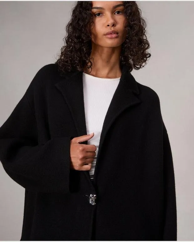 Women Sweaters and Sweatshirts Rag and Bone Bridget Sweater Coat Black