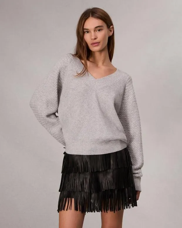 Women Sweaters and Sweatshirts Rag and Bone Kaylee Cashmere Sweater Heather Grey