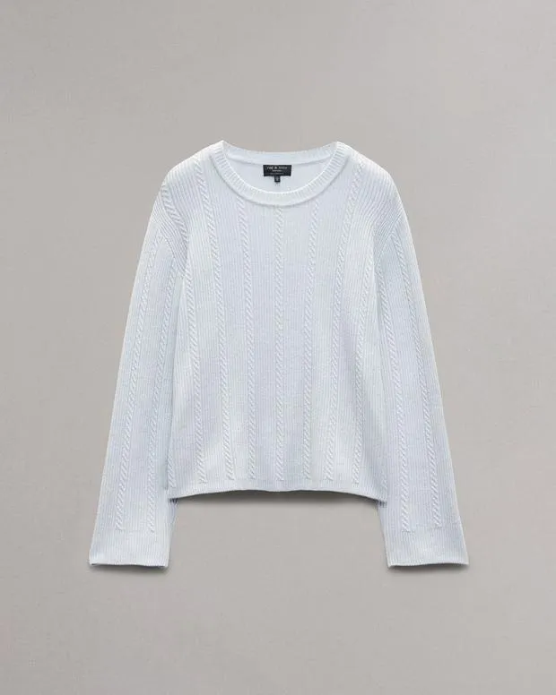 Women Sweaters and Sweatshirts Rag and Bone Maud Cashmere Sweater Light Blue