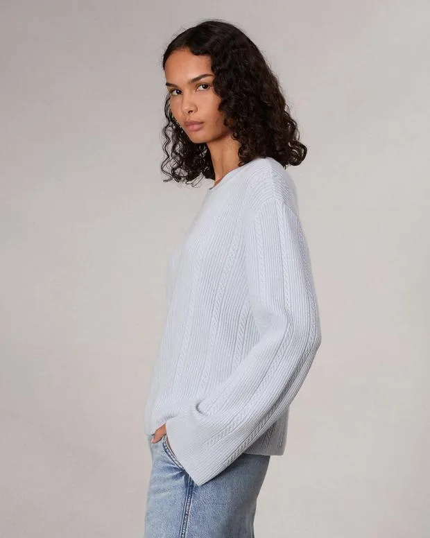 Women Sweaters and Sweatshirts Rag and Bone Maud Cashmere Sweater Light Blue