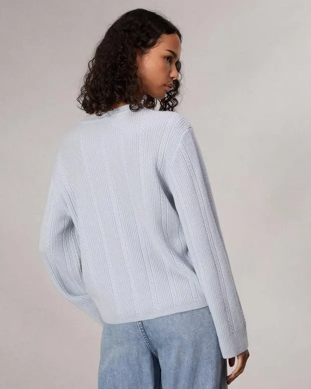 Women Sweaters and Sweatshirts Rag and Bone Maud Cashmere Sweater Light Blue