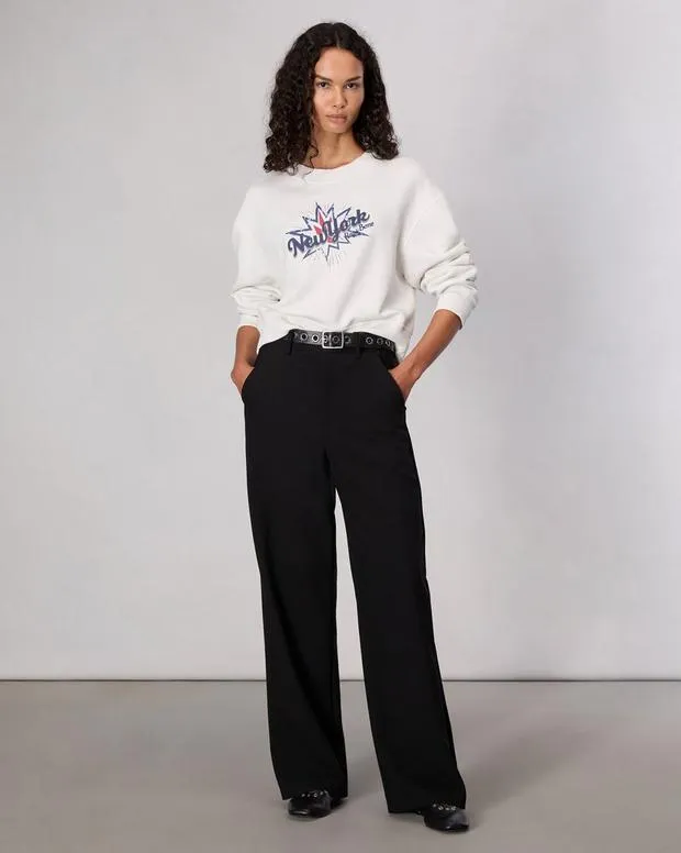 Women Sweaters and Sweatshirts Rag and Bone New York Terry Sweatshirt Ivory Multi