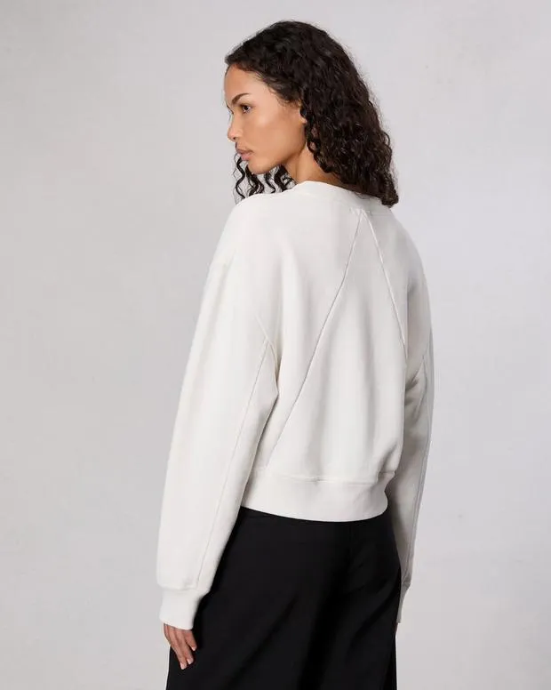 Women Sweaters and Sweatshirts Rag and Bone New York Terry Sweatshirt Ivory Multi