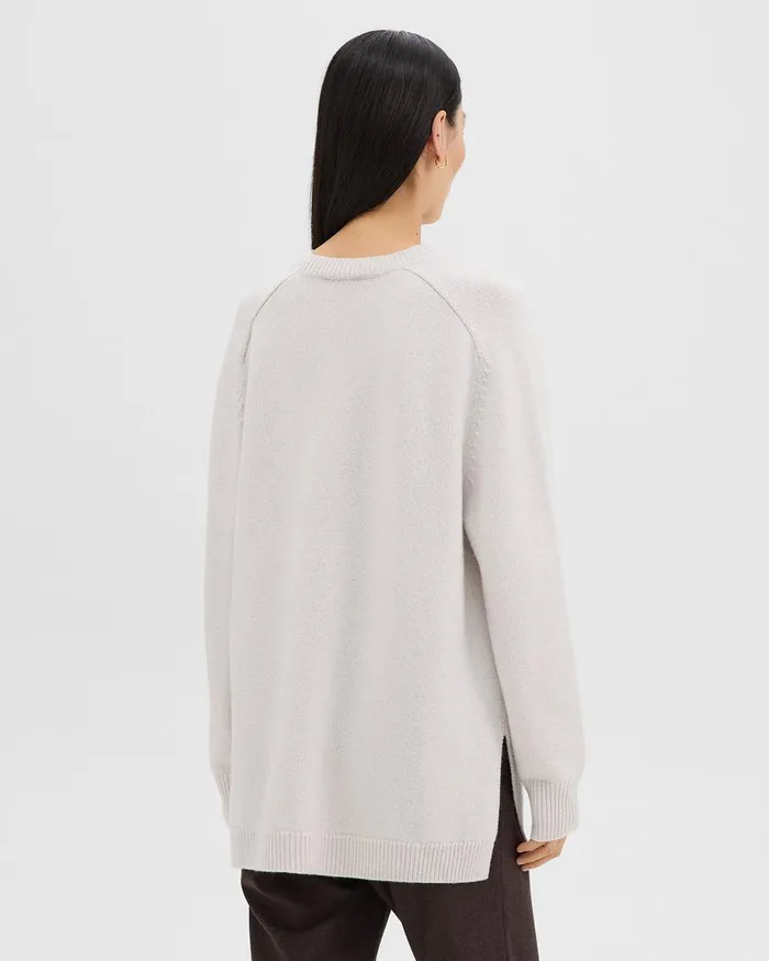Women Sweaters Cardigans Theory Karenia Sweater In Cashmere Natural Melange