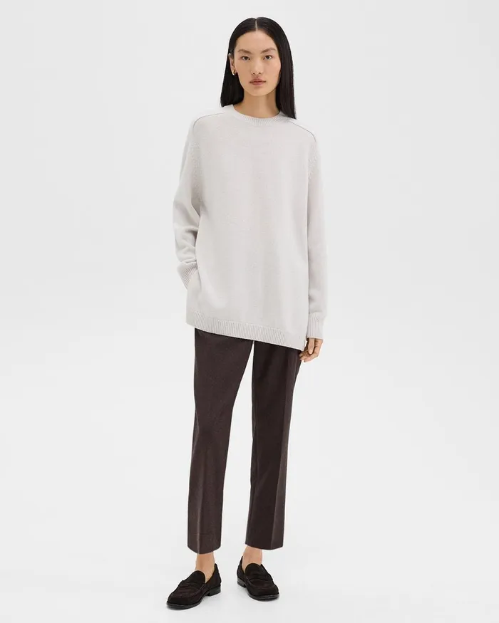 Women Sweaters Cardigans Theory Karenia Sweater In Cashmere Natural Melange