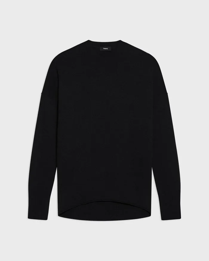 Women Sweaters Cardigans Theory Relaxed Sweater In Cashmere Black