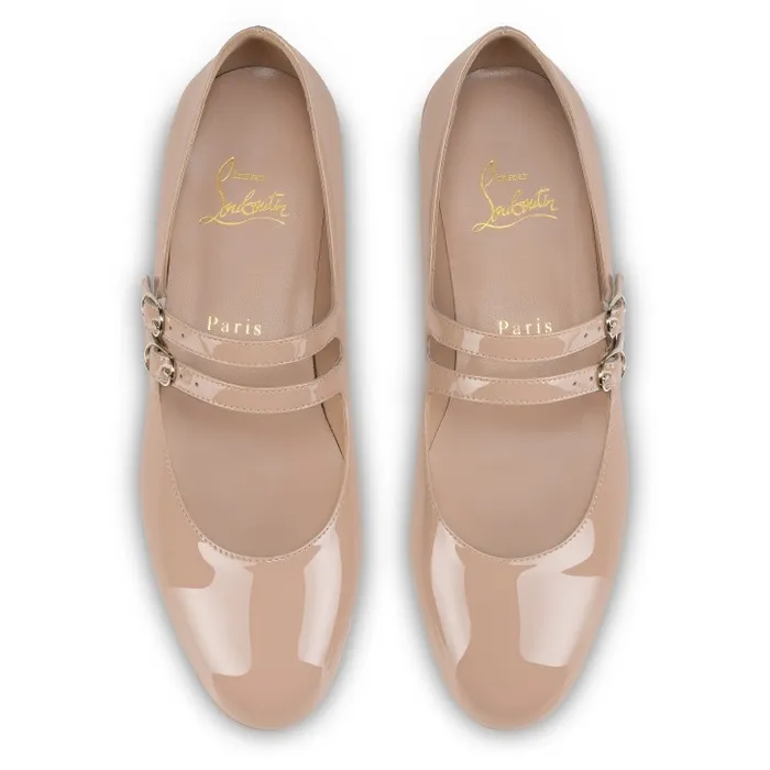 Women Sweet Jane Ballerinas 8211 Patent Leather 8211 Nude 2 Christian Louboutin Flats and Loafers