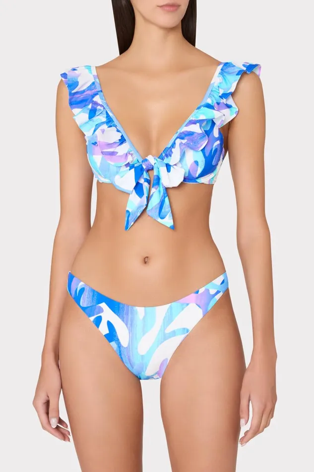 Women Swim and Coverups Milly Margot Italian Under The Sea Bikini Bottom Blue Multi