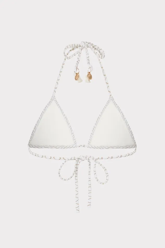 Women Swim and Coverups Milly Textured Waves Triangle Bikini Top White Women Swim and Coverups Milly Textured Waves Triangle Bikini Top White