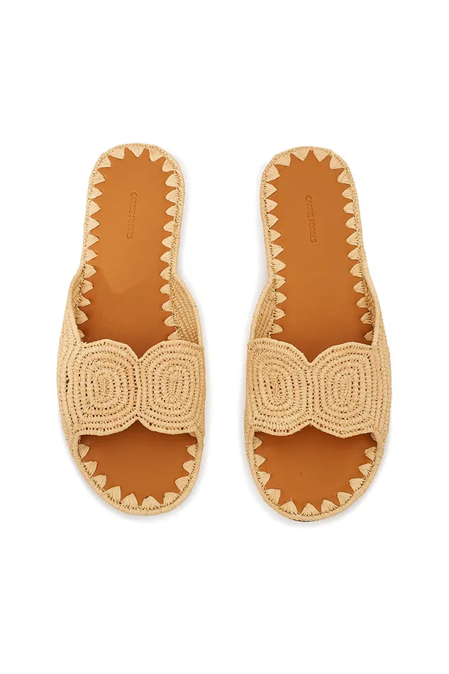 Women Swim LoveShackFancy Carrie Forbes Naima Sandals Natural