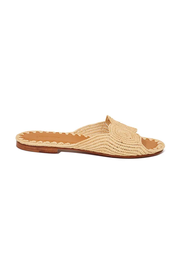 Women Swim LoveShackFancy Carrie Forbes Naima Sandals Natural
