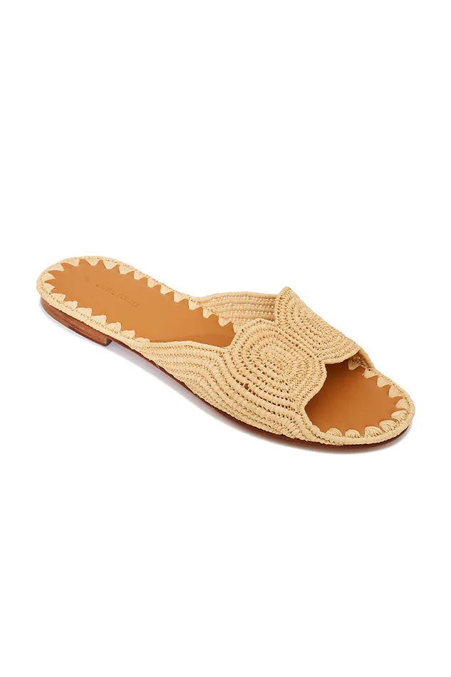 Women Swim LoveShackFancy Carrie Forbes Naima Sandals Natural