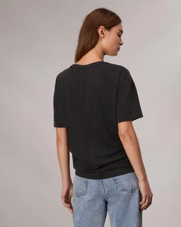 Women TShirts Rag and Bone New York Boyfriend TShirt Black Multi