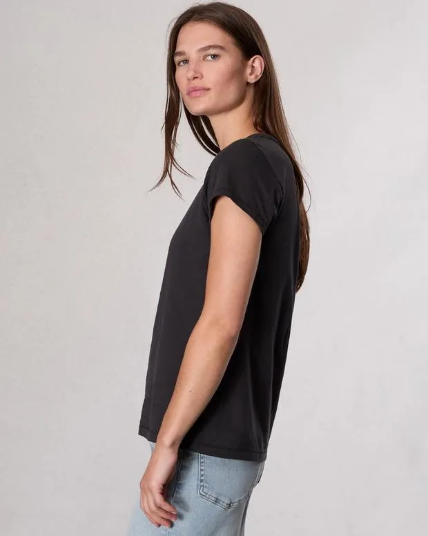 Women TShirts Rag and Bone Studded Cotton TShirt Black Women TShirts Rag and Bone Studded Cotton TShirt Black