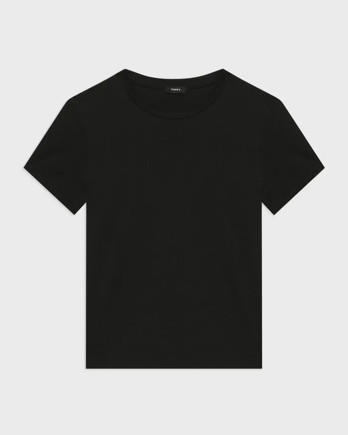 Women TShirts Tank Tops Theory Tiny Tee In Organic Cotton Black