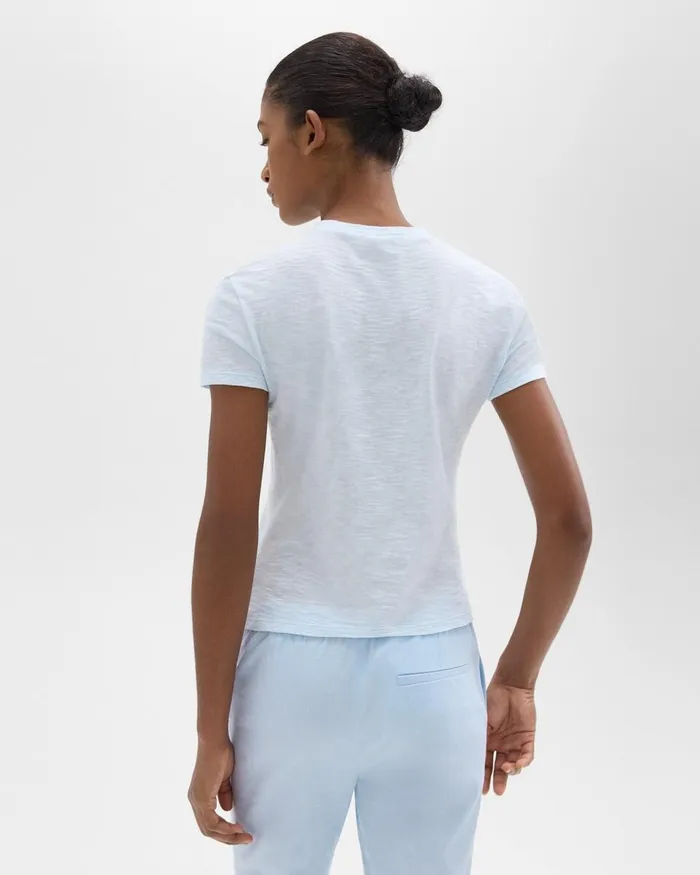 Women TShirts Tank Tops Theory Tiny Tee In Organic Slub Cotton Skylight