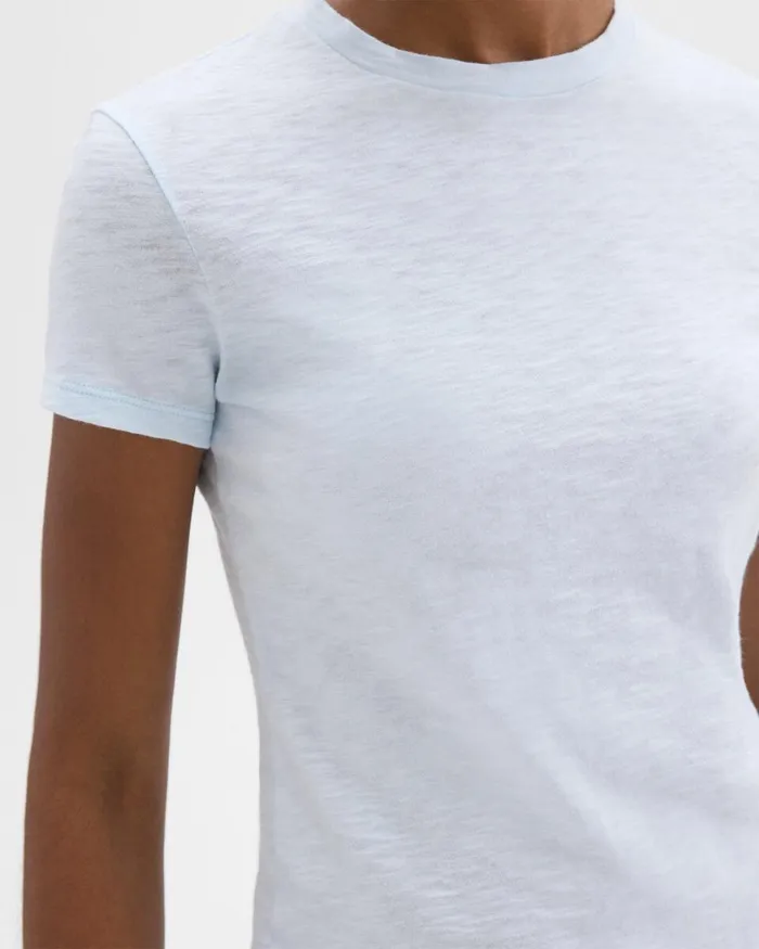 Women TShirts Tank Tops Theory Tiny Tee In Organic Slub Cotton Skylight