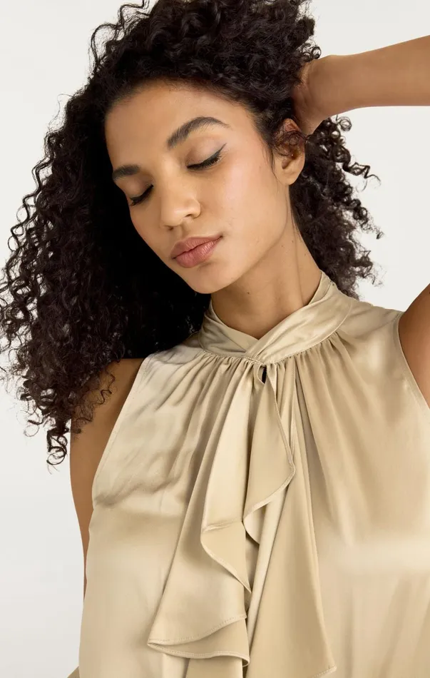 Women Tank Tops and Camisoles Cinq Sept Keoni Top Khaki