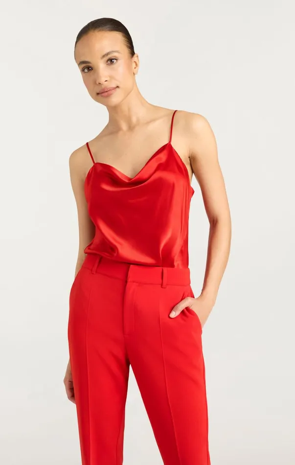 Women Tank Tops and Camisoles Cinq Sept Marta Cami Candy Apple