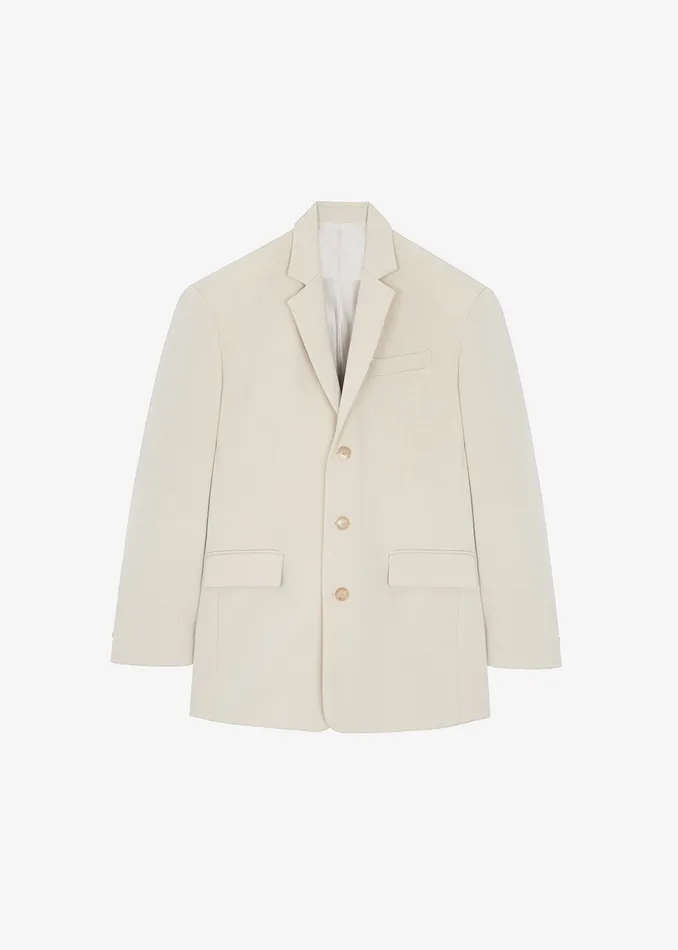 Women Tansy Oversized Blazer 8211 Beige The Frankie Shop Outerwear