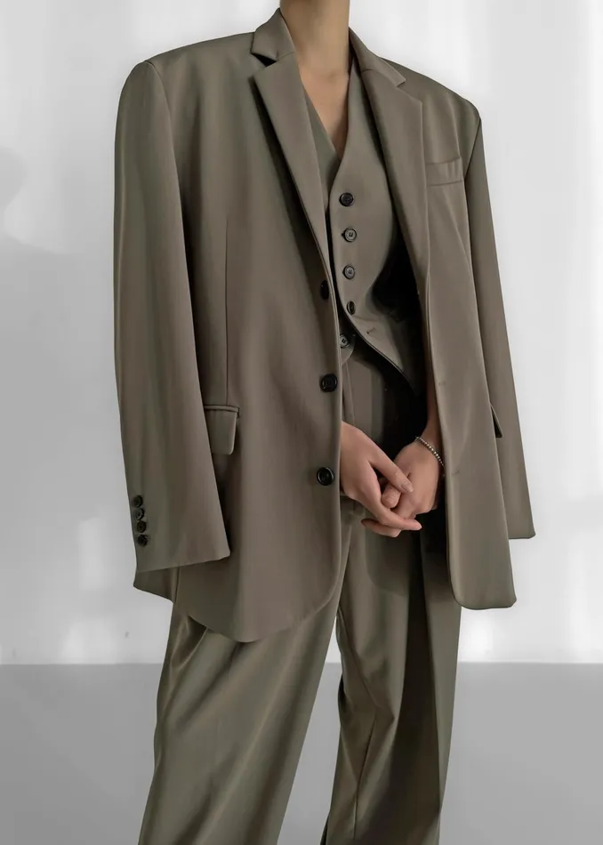Women Tansy Oversized Blazer 8211 Olive The Frankie Shop Outerwear