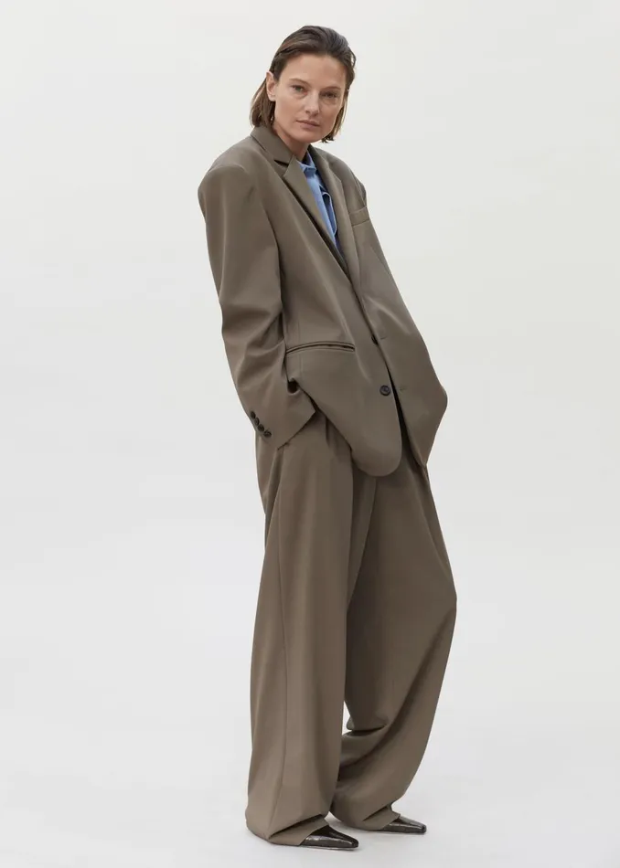 Women Tansy Oversized Blazer 8211 Olive The Frankie Shop Outerwear