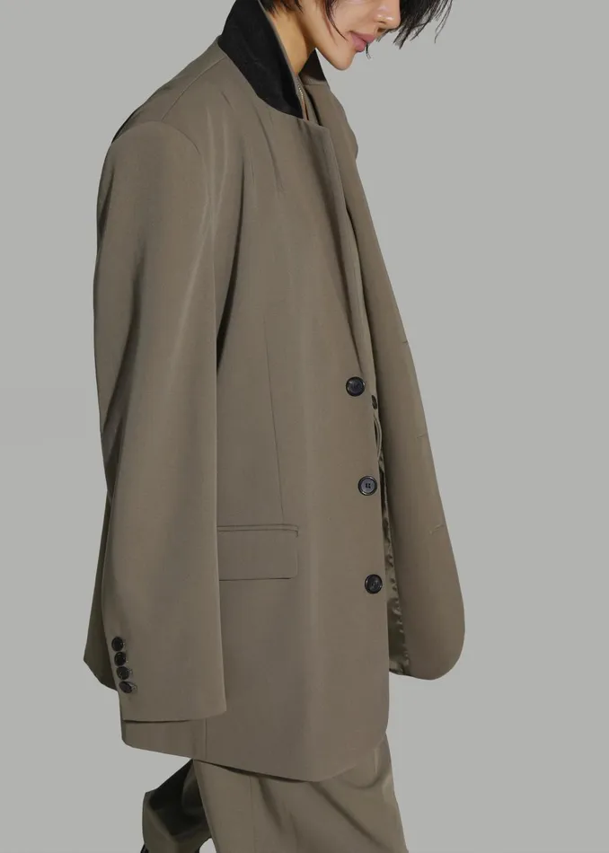 Women Tansy Oversized Blazer 8211 Olive The Frankie Shop Outerwear