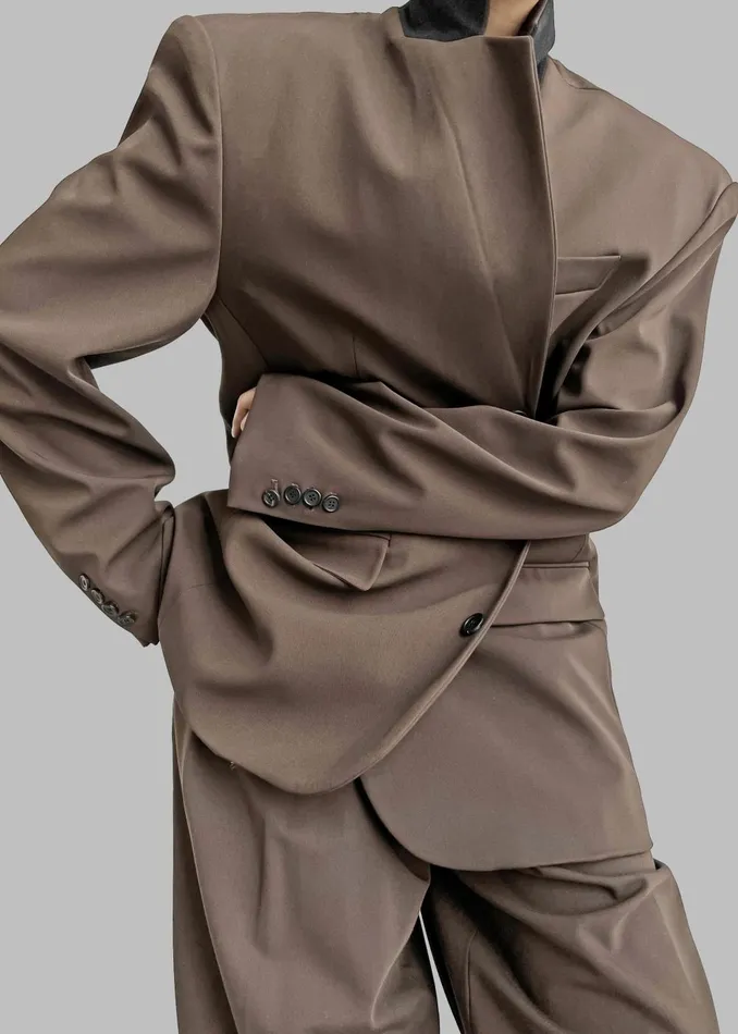 Women Tansy Oversized Blazer 8211 Olive The Frankie Shop Outerwear