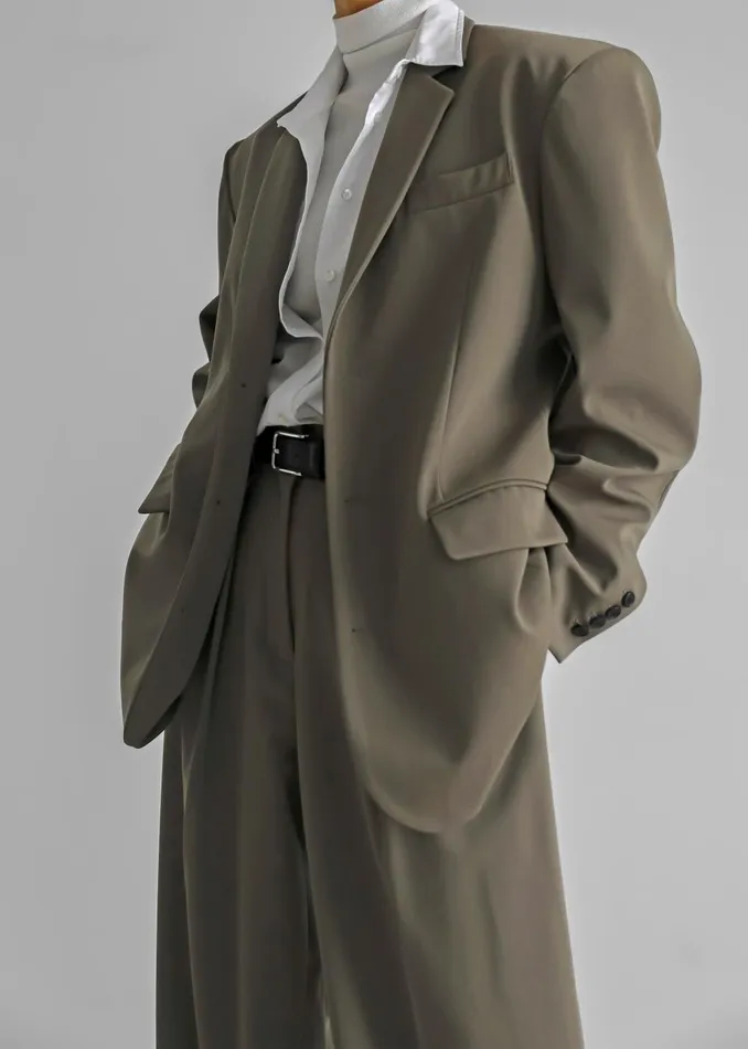 Women Tansy Oversized Blazer 8211 Olive The Frankie Shop Outerwear