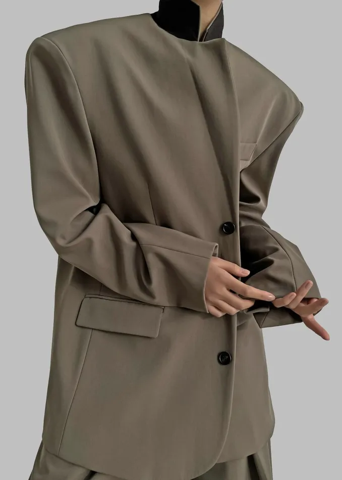 Women Tansy Oversized Blazer 8211 Olive The Frankie Shop Outerwear
