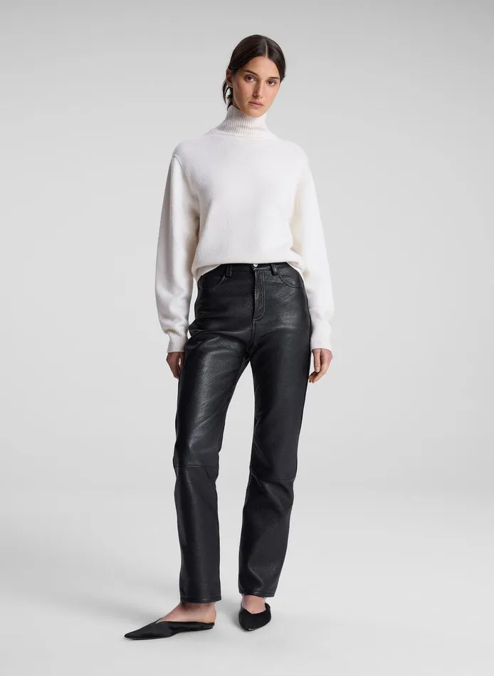 Women Teddy Cashmere Turtleneck Sweater Natural ALC Sweaters