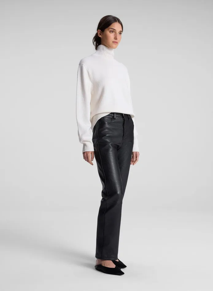 Women Teddy Cashmere Turtleneck Sweater Natural ALC Sweaters