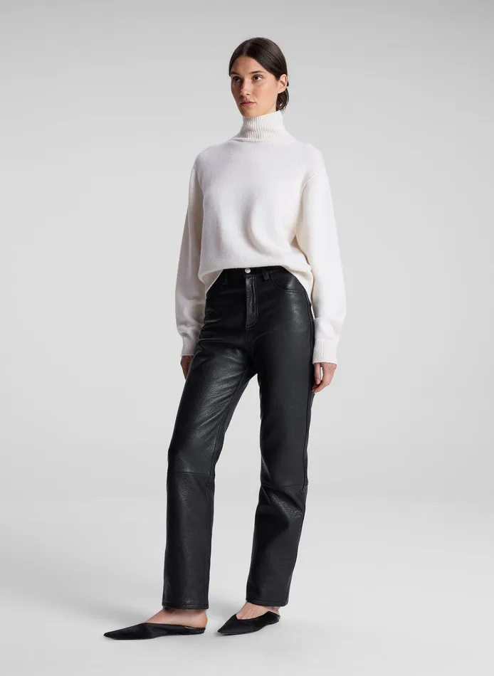 Women Teddy Cashmere Turtleneck Sweater Natural ALC Sweaters