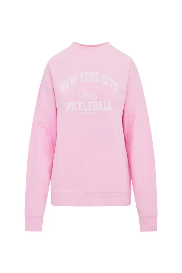 Women Tees and Fleece LoveShackFancy First Port New York City Pickleball League Crew Neck Pale Pink