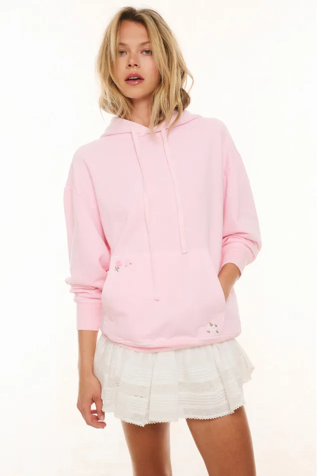Women Tees and Fleece LoveShackFancy Lalita Hoodie Powder Pink