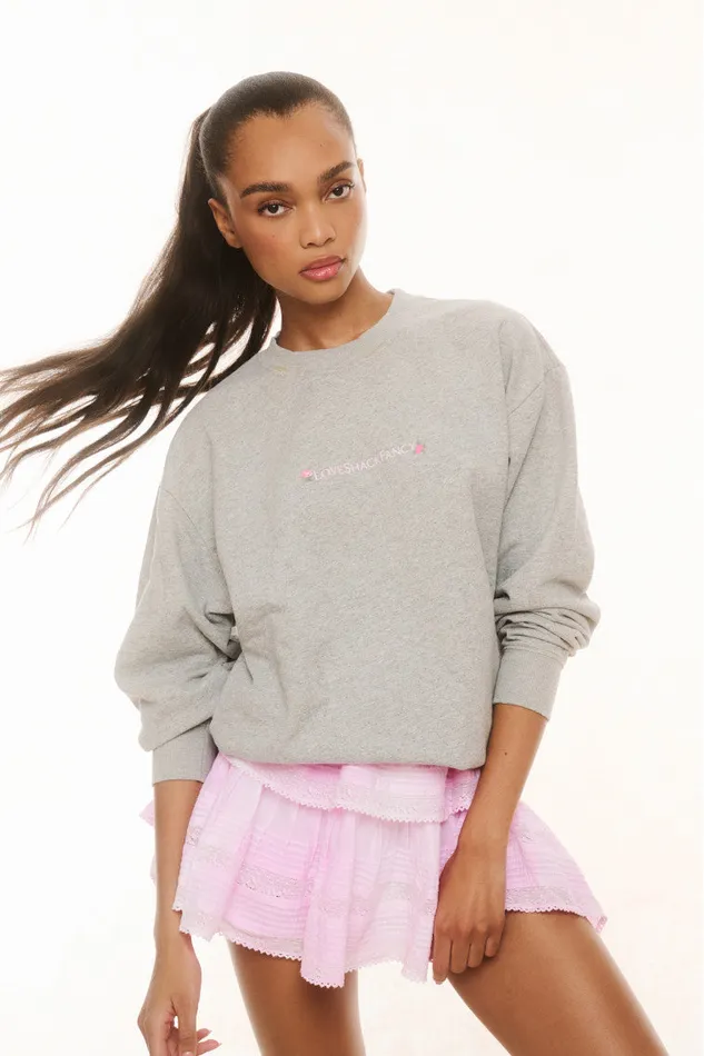 Women Tees and Fleece LoveShackFancy Palo Pullover Granite