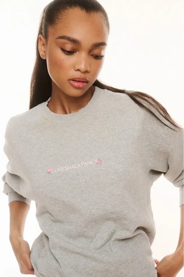 Women Tees and Fleece LoveShackFancy Palo Pullover Granite