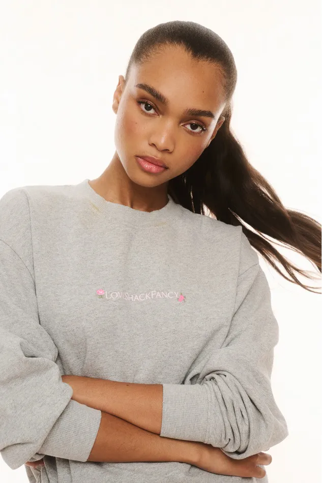Women Tees and Fleece LoveShackFancy Palo Pullover Granite
