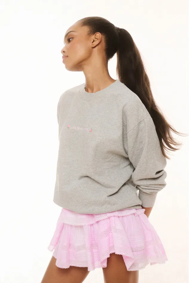 Women Tees and Fleece LoveShackFancy Palo Pullover Granite