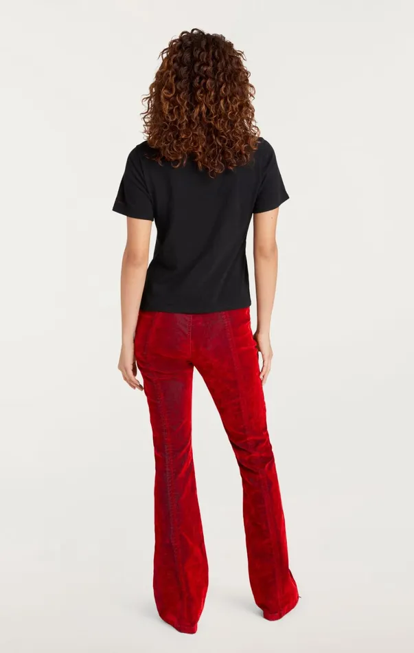 Women Tees and Pullovers Cinq Sept Kisses Je Taime Shrunken Tee Blackrosewood