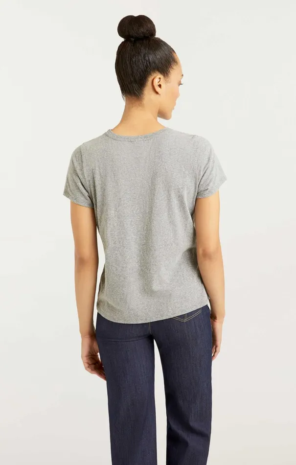 Women Tees and Pullovers Cinq Sept Paris New York Tee Heather Greyblack