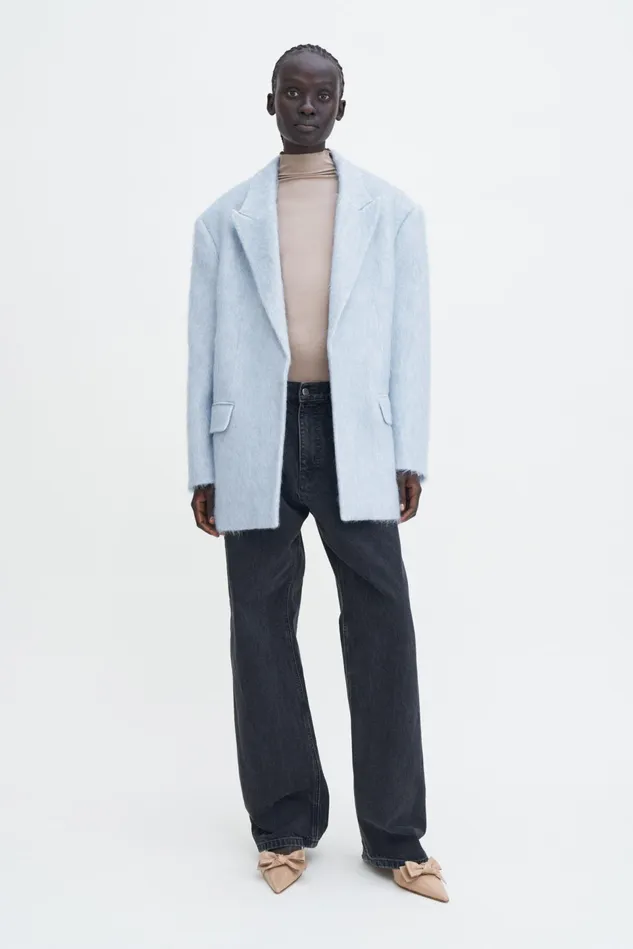 Women Textured Blazer Cloud Blue Filippa K Blazers