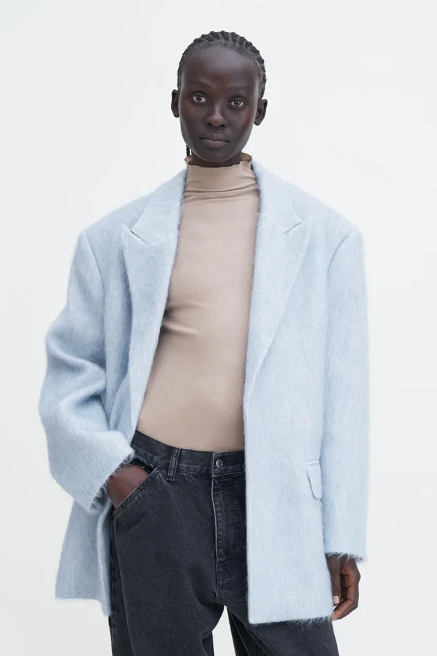 Women Textured Blazer Cloud Blue Filippa K Blazers