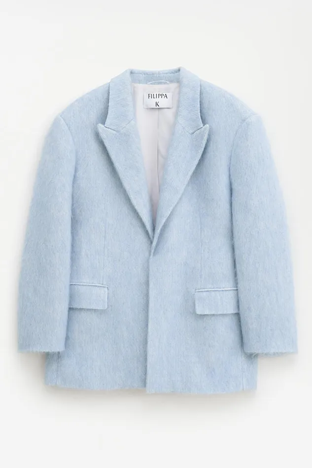 Women Textured Blazer Cloud Blue Filippa K Blazers